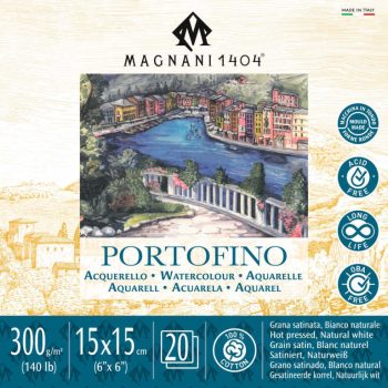 Akvarell tömb Magnani Portofino 15x15cm 300g 100% pamut