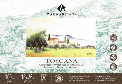 akvarell pad Magnani Toscana 18x26cm 300g 100% cotton