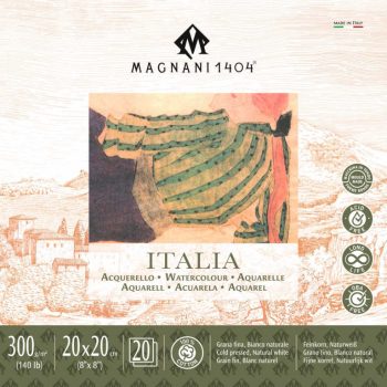Akvarell tömb Magnani Italia 20x20cm 300g 100% cotton