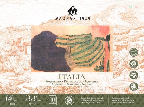 Akvarell tömb Magnani Italia 23x31cm 640g 100% cotton