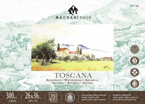 akvarell pad Magnani Toscana 26x36cm 300g 100% cotton