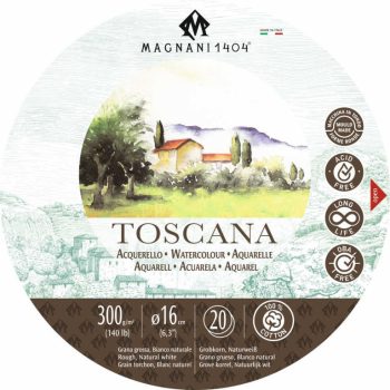Round watercolor pad Magnani Toscana 16cm 300g 100% cotton