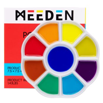 Kerek porcelán paletta 9 mélyedéssel, átmérő 19cm