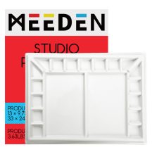   Nagy téglalap alakú porcelán paletta 17 mélyedés 25x33cm