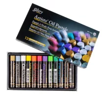   Olajpasztell készlet - Mungyo Oil Pastels for Artists - Metál színek, 12 színű készlet