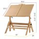 Rajz- és Festőasztal, Natúr - MEEDEN Vintage Wood Drafting Table, Natural