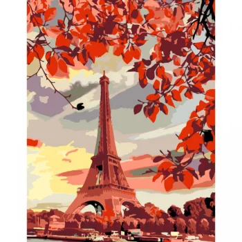 Számokkal festés Rosa – 345 Eiffel-torony