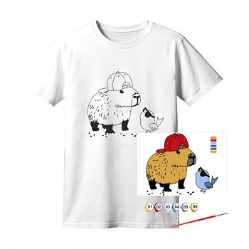 Pamut póló festő motívummal – Kapibara