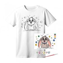 Pamut póló festendő motívummal – Vicces nyuszi