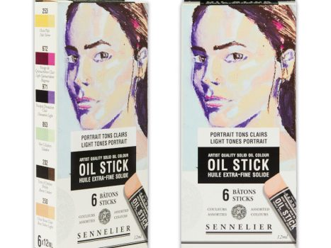 Sennelier oil stick set of 6 pcs – Világos tones portrait