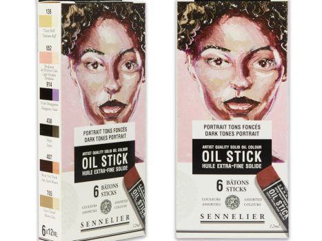 Sennelier oil stick set of 6 pcs – Sötét tones portrait
