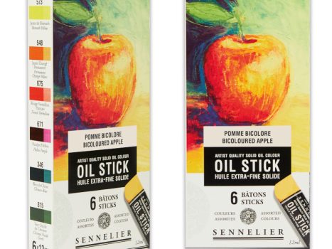 Sennelier oil stick set of 6 pcs – Bicoloured apple