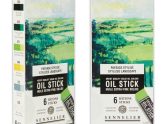 Sennelier oil stick set of 6 pcs – Stylized landscape