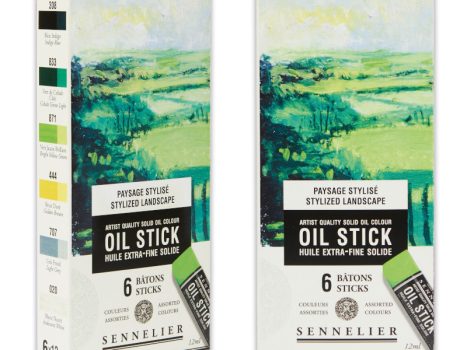 Sennelier oil stick set of 6 pcs – Stylized landscape