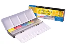 Akvarellfesték készlet Sennelier 12 db + 12 üres szilke