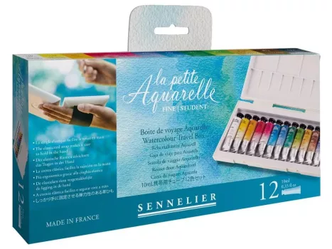 Utazó akvarellfesték készlet Sennelier 12x10ml Travel box
