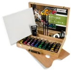 Campus akril festék készlet 12x100ml fa dobozban