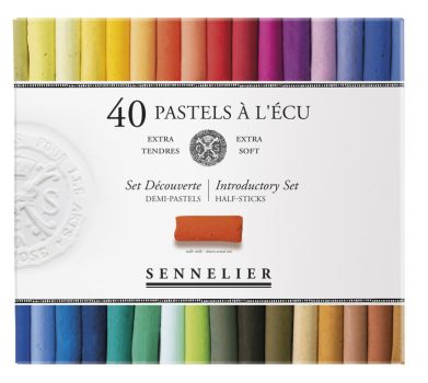 Set of dry pastels Sennelier 40 half basic shades