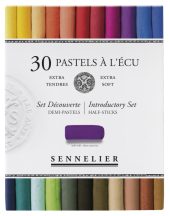 Set of dry pastels Sennelier 30 half basic