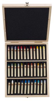 Set of oil pastels Sennelier 36 pcs landscape, wooden box
