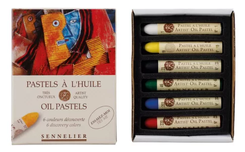 Set of oil pastels Sennelier 6 pcs basic shades