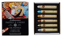 Set of oil pastels Sennelier 6 pcs metallic shades