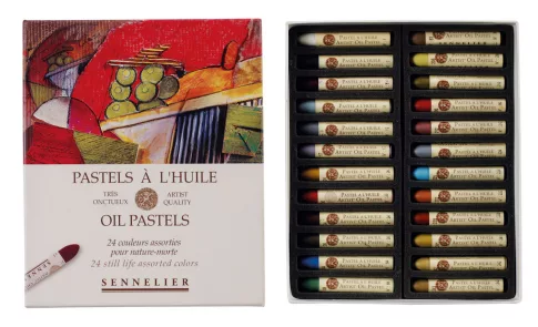 Set of oil pastels Sennelier 24 pcs for still life