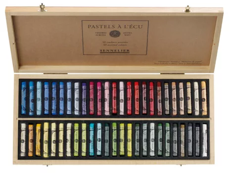 Üres fa doboz pasztellhez Sennelier 50 db Üres fa doboz pasztellhez Sennelier 50 db