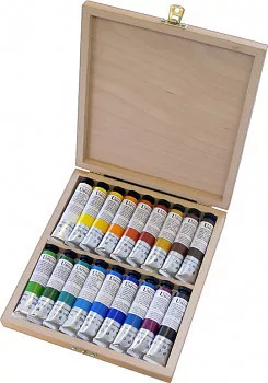 Olajfesték készlet Umton 18x20ml fa dobozban
