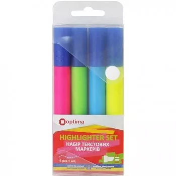 OPTIMA szövegkiemelő készlet 4db alapszínek