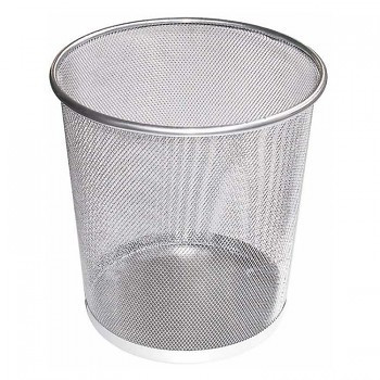 Metal szemétkosár 38x47cm, silver
