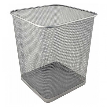 Metal szemétkosár 27x30cm, silver