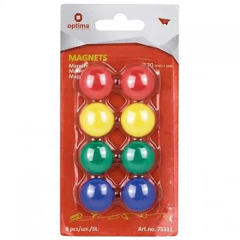 Colored magnets for magnetic boards 8x20mm Colored magnets for magnetic boards 8x20mm