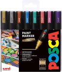 Akril marker készlet Uni Posca 1.8-2.5mm 8 db fémes