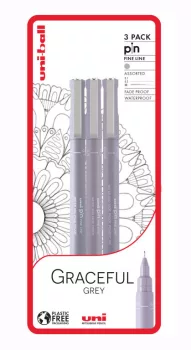 Set of liners Uni Pin 3 pcs Graceful szürke
