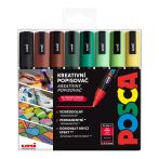 Set of acrylic markers Uni Posca 5M 1.8-2.5mm 8pcs Earth
