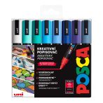 Set of acrylic markers Uni Posca 5M 1.8-2.5mm 8 pcs Ocean