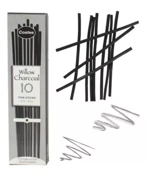 természetes charcoal Coates 10 pcs thin 3-4 mm