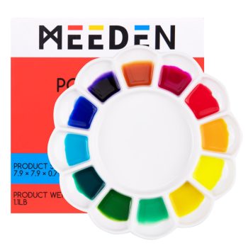 Kerek porcelán paletta 12 mélyedéssel, átmérő 20 cm