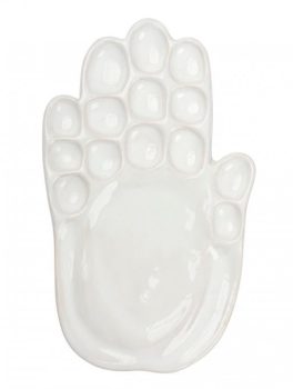 Porcelain palette for watercolor - hand