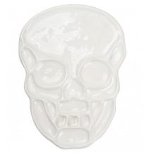 Porcelain watercolor palette - skull