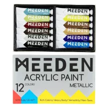 Meeden acrylic paint set 12x22ml metallic shades
