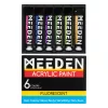 Meeden acrylic paint set 6x22ml fluorescent shades