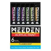 Meeden acrylic paint set 6x22ml fluorescent shades