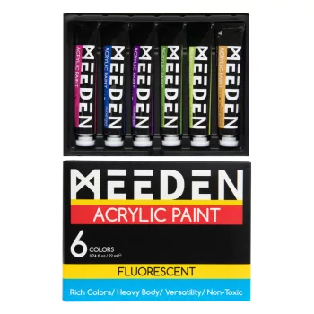 Meeden acrylic paint set 6x22ml fluorescent shades