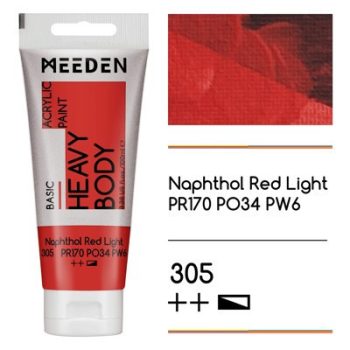 Akril paint Meeden 100ml - 305 Világos naftol vörös