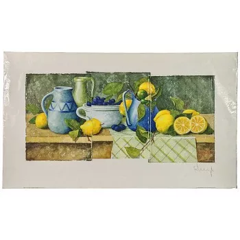 Reprodukció 35x60cm – Franz Heigl, Stilleben mit Zitrone