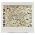 Reprodukciós nyomat 42x45cm – Map of Asia from 1662