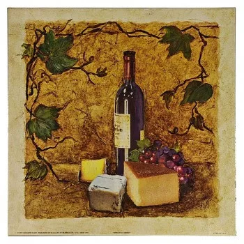 Reprodukciós nyomat 30x30cm – Merlot & Cheese
