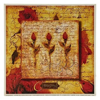 Reprodukciós festmény 18x18cm – Rose Gallery